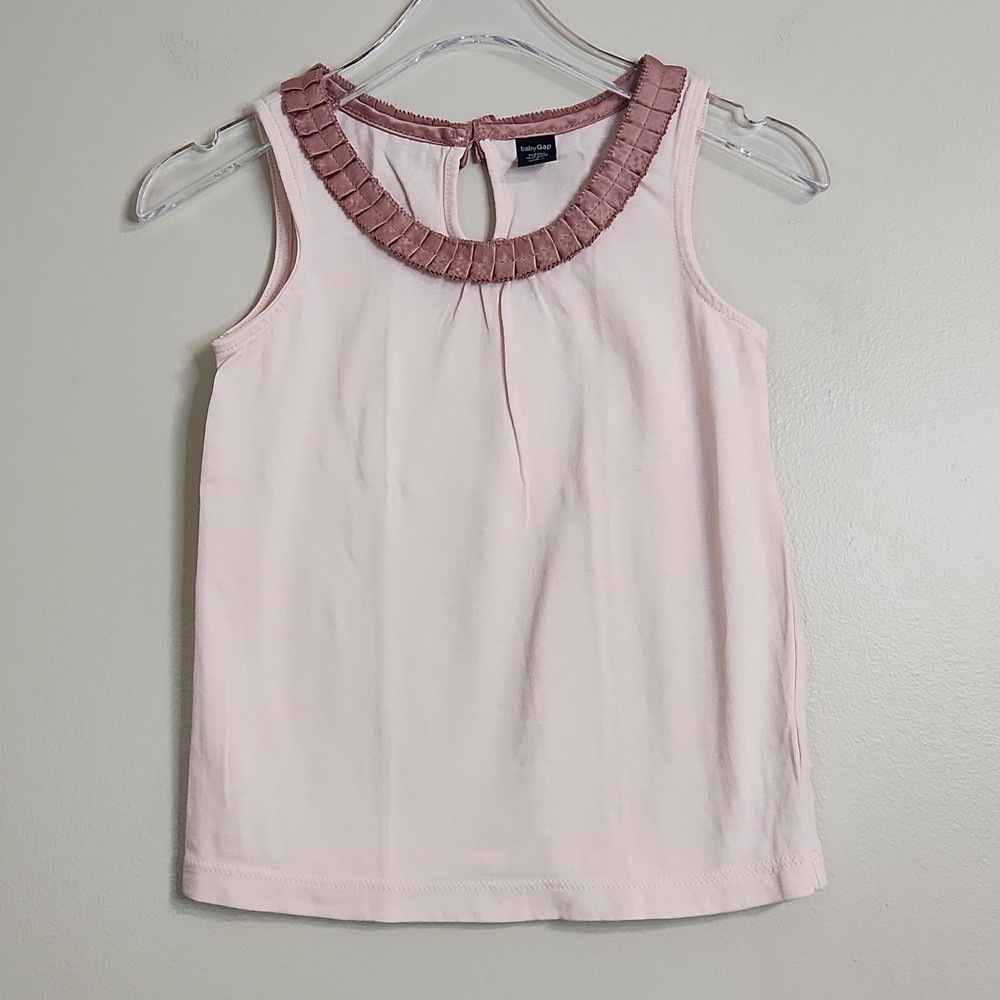 3/$15 GAP Pink Satin Trim Tank, Size 3 ~ EUC